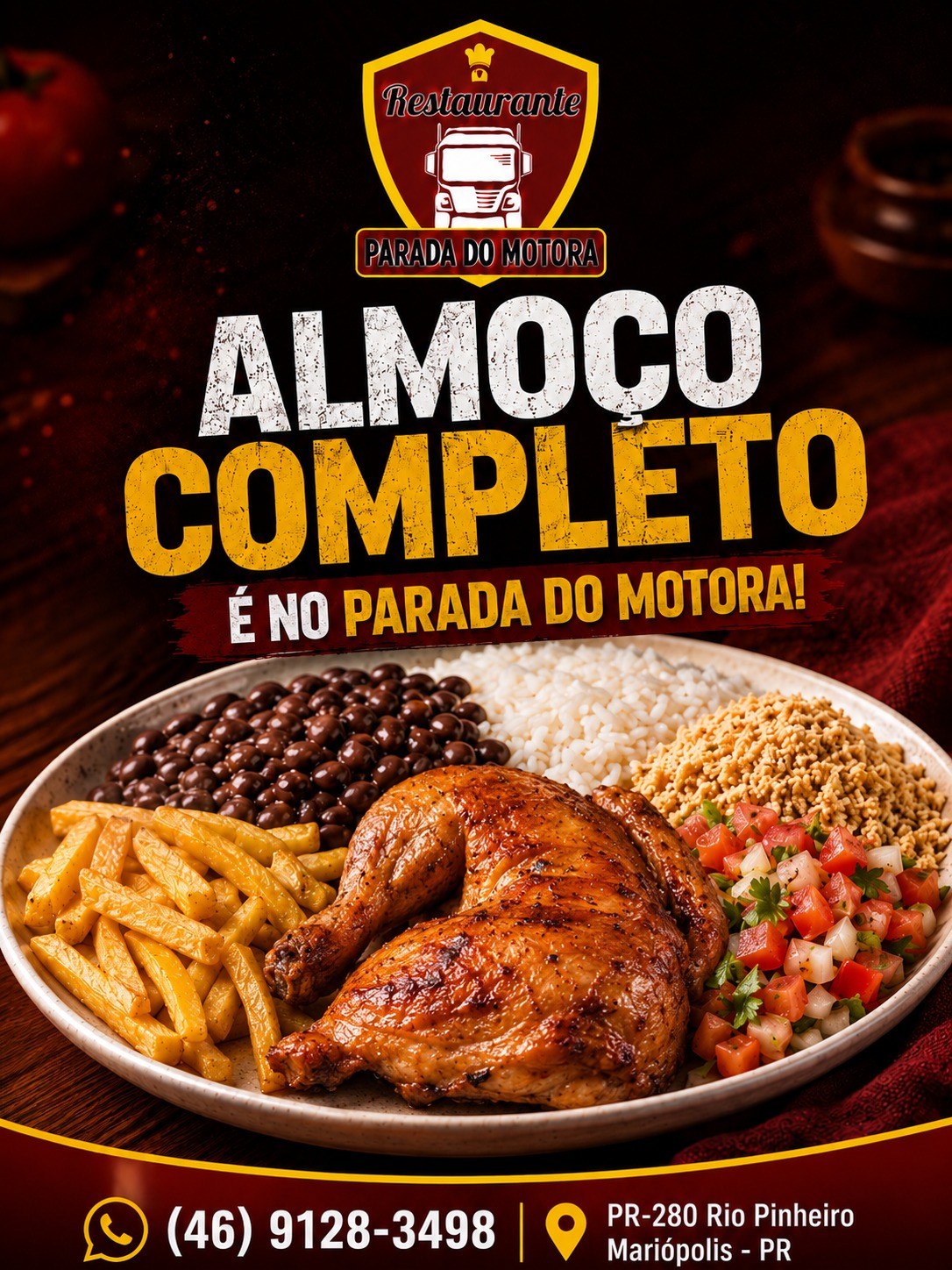 Criativo de alimentação do Parada do Motora