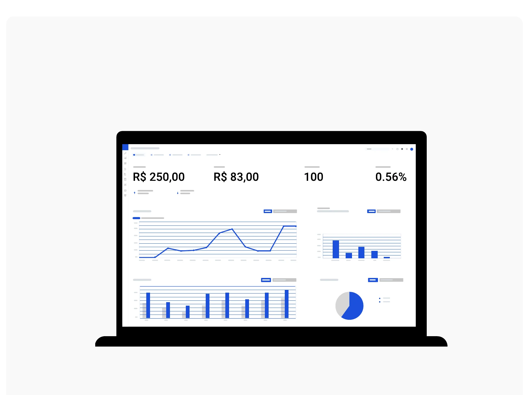 Dashboard financeiro do Force ERP