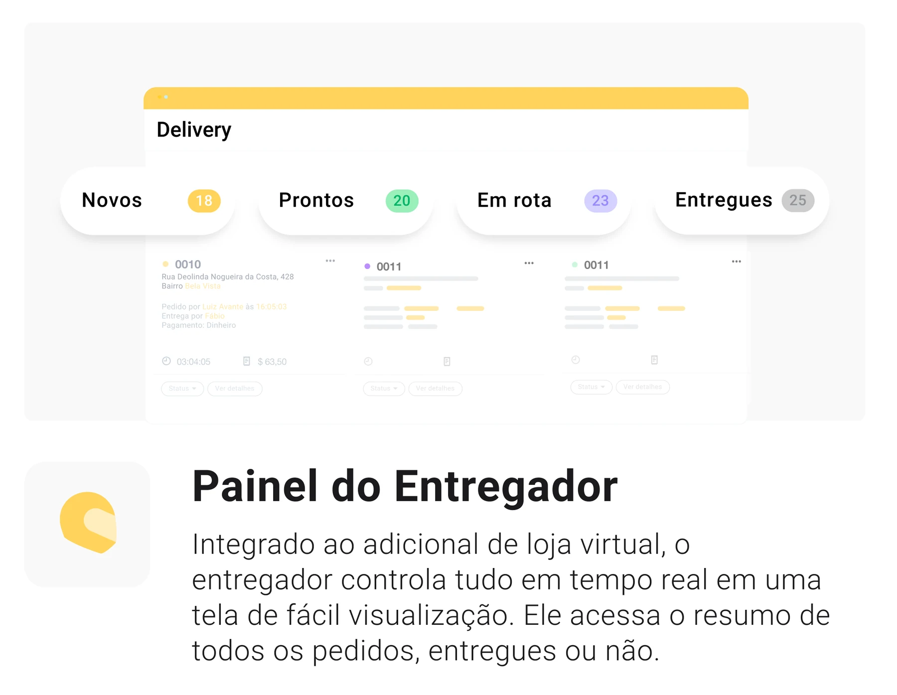 Controle adicional de delivery