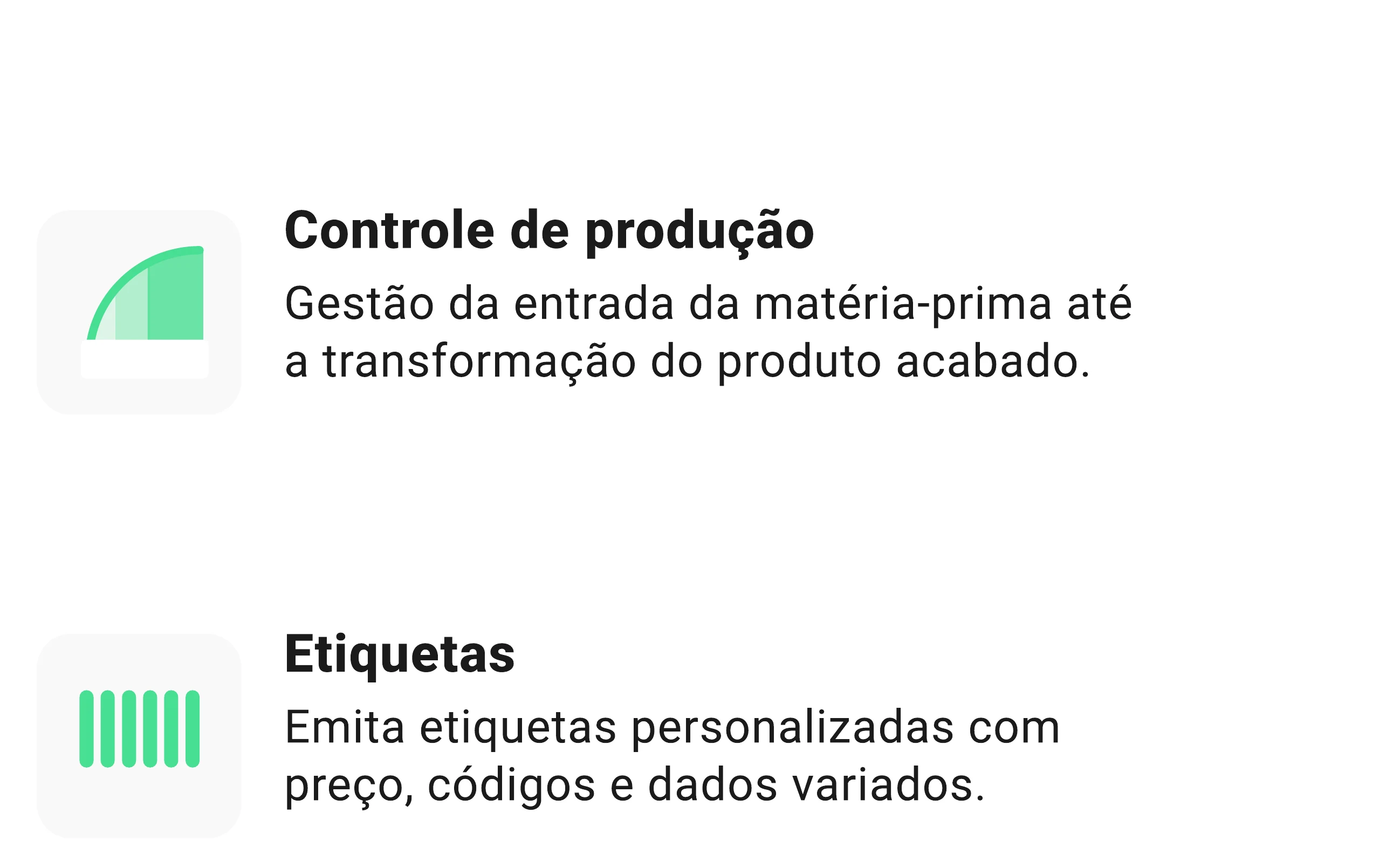 Controle de estoque e produção do Force Agro
