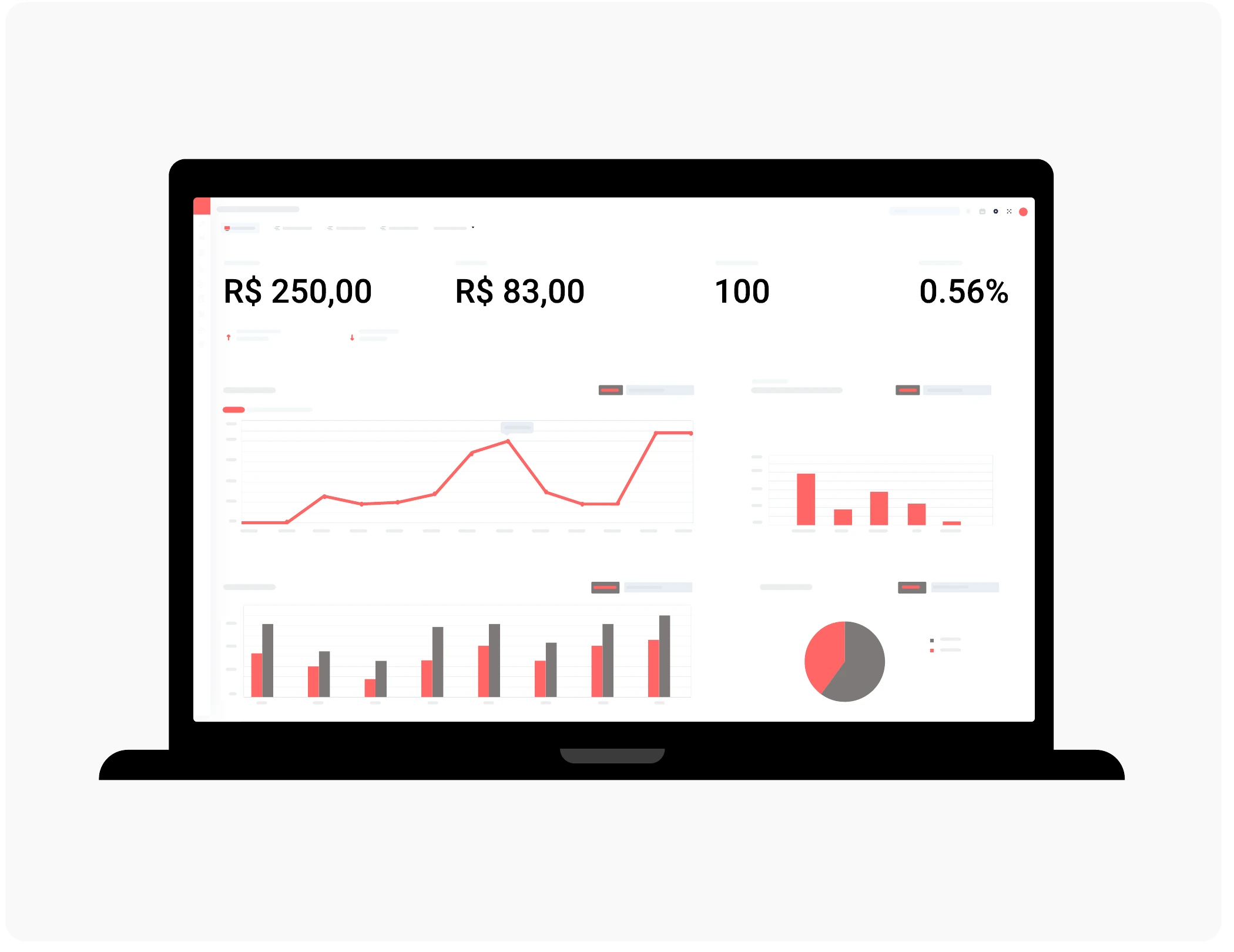 Painel financeiro do Force Food